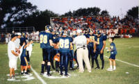 Pirate huddle during time outs