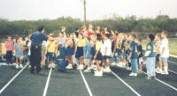 Children's choir sings the national anthem