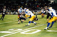 Carl Weed looks up field