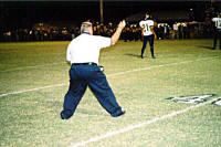 Coach Bonewald orchestrates on side kick positions!