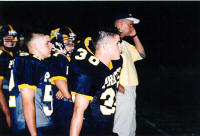 Cody Franckowiak watches with Coach Pozzi