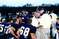 Coach Bonewald talks to the Pirates