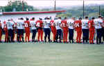 Pirates and Indians share a moment of peace before game