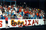 Indian fans stand during a patriotic song by the Pirate band during halftime (Thank you, Indian fans!)