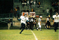 Tony Ramirez celebrates after his interception