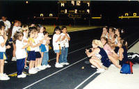 Cheerleaders train their replacements