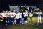 Pirates celebrate victory (Coach Selph cleans glasses)