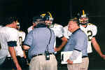 Coaches Selph and Bonewald confer with Pirates