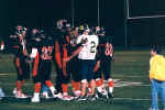 Leopards pay their respects to Jason Weed after the game