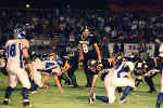 Braden Boening looks over the defense