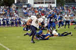 Braden Boening runs with the ball