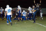 John Youngkrantz and William Eckel celebrate goal line stand