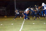 Pirate defense stops Mustang rusher